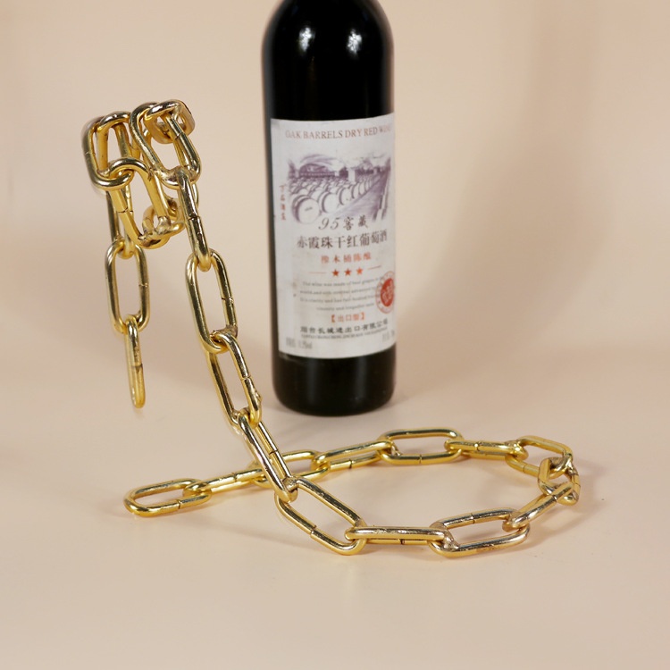 Birthday,Friendship Gifts,Father's Day,Anniversary,Magical Suspended Iron Chain Wine Rack - Metal Chain Crafts